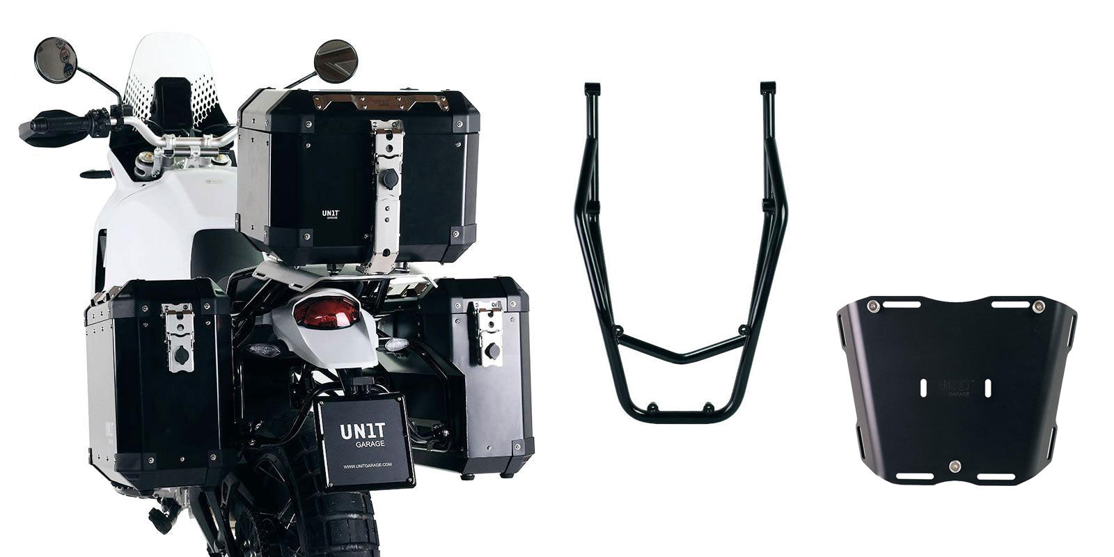UNIT Garage ATLAS Rear Rack + Passenger Grip - Ducati DesertX