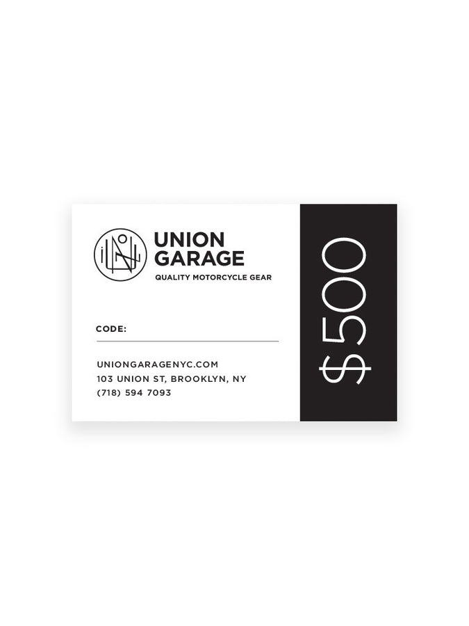 Union Garage Gift Card