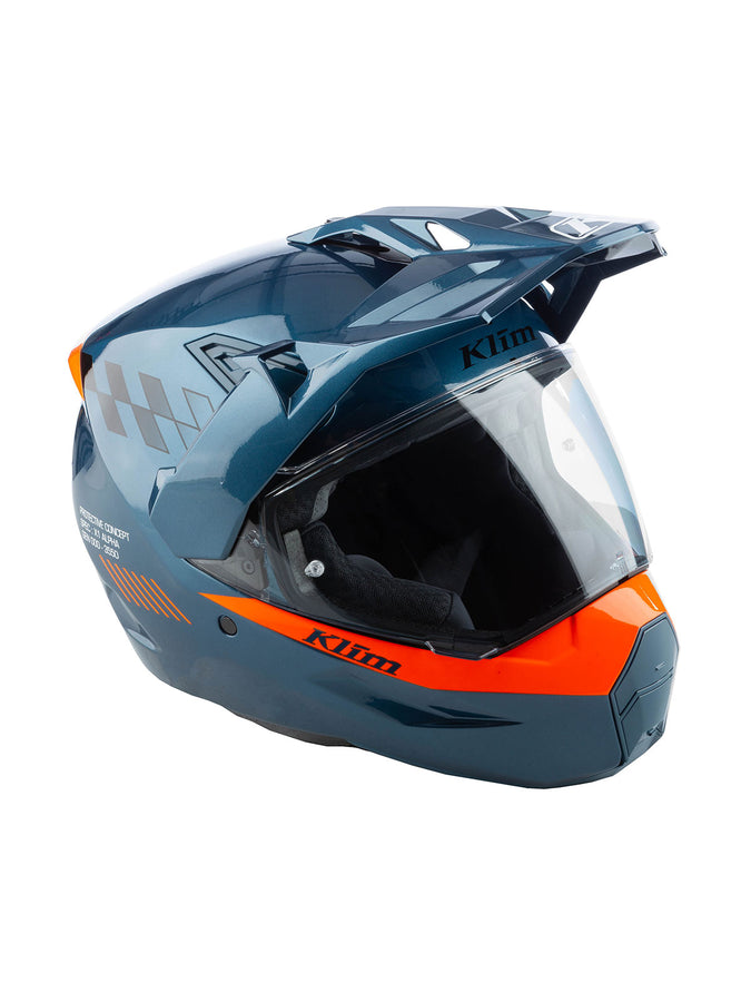 Klim X1 Alpha MC Helmet Gloss Concept Petrol/Strike Orange / XL