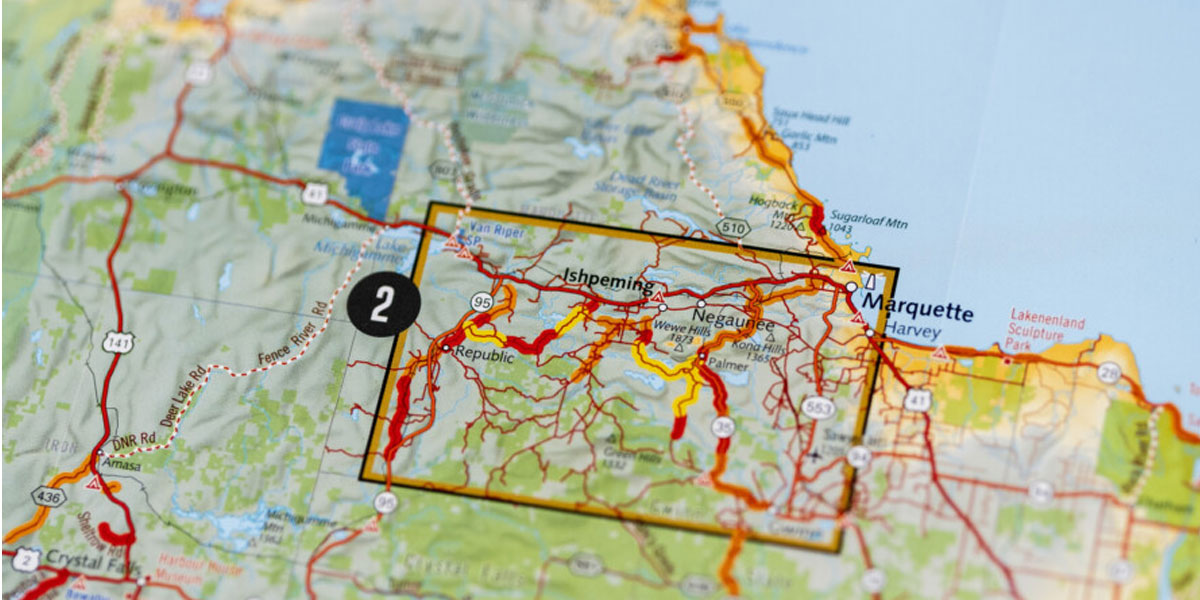 Butler Wisconsin and Michigan's Upper Peninsula G1 Map