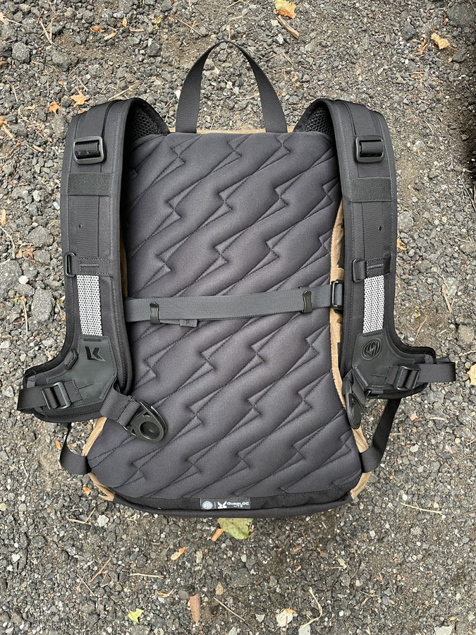 Kriega Roam 34 Backpack - Roland Sands Design, 26-34L Expandable, Wax Cotton & Cordura, Waterproof Roll-Top