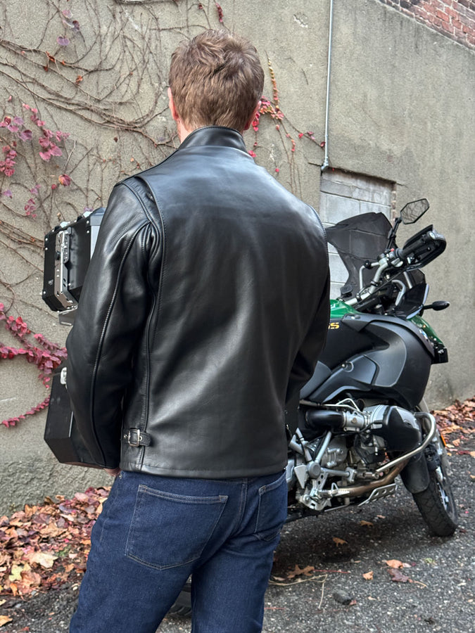 Schott 141 Classic Racer Leather Motorcycle Jacket