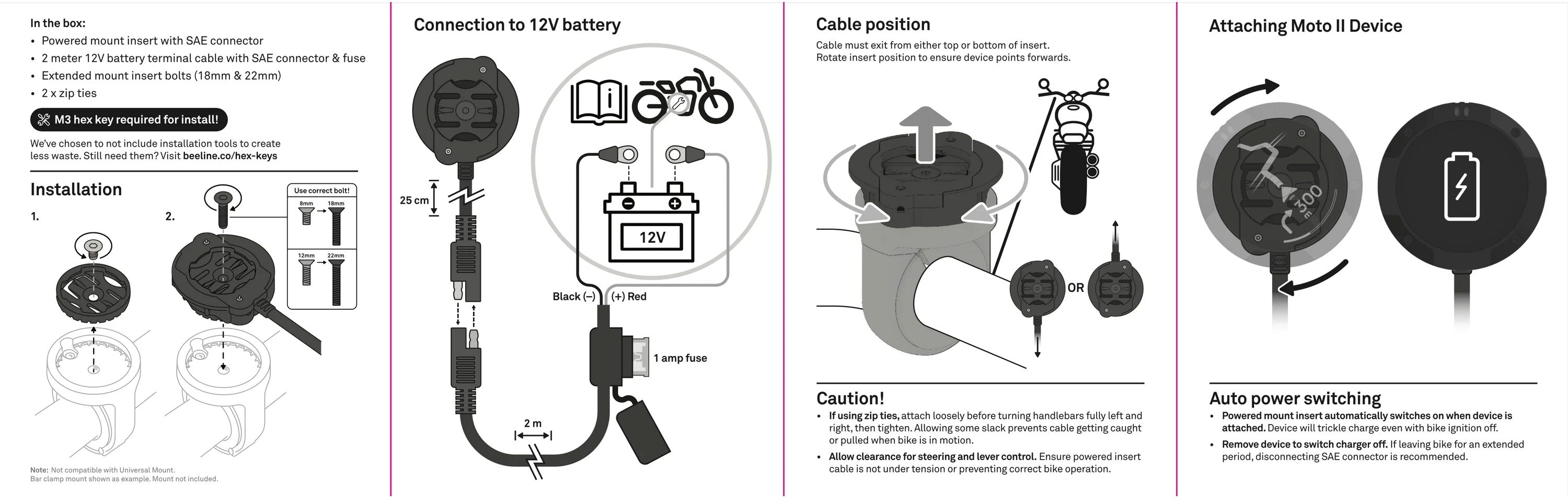 Beeline Moto II Charging Insert