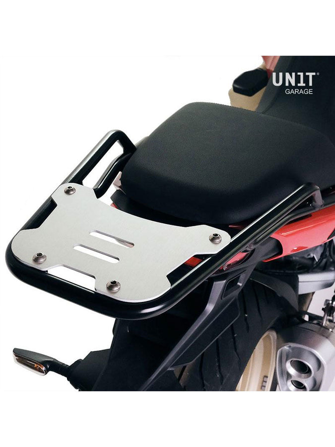UNIT Garage ATLAS Rear Rack + Passenger Grip - Moto Guzzi V100 Mandello