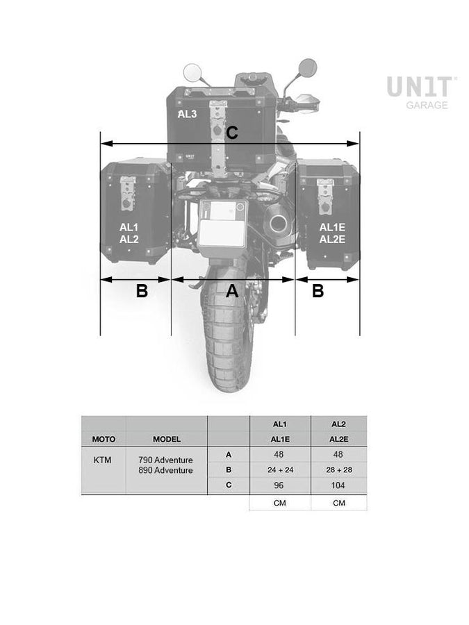 UNIT Garage ATLAS racks - KTM 790/890 and Husqvarna Norden 901