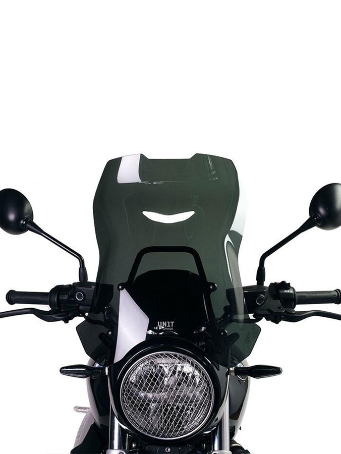 UNIT Garage Windshield with GPS support for BMW R NineT Urban GS