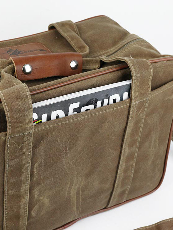 Acme Moto 33L Waxed Canvas Traveler Bag Acme Moto 33L Waxed Canvas Traveler Bag