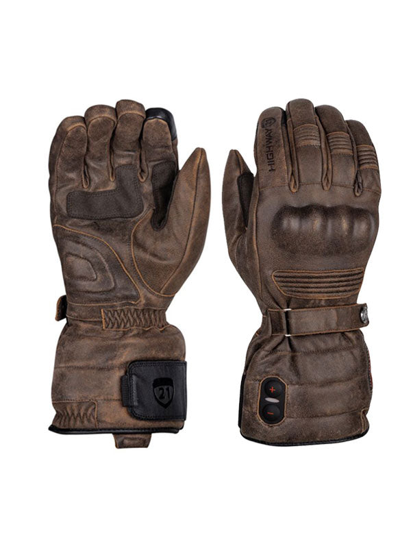  Highway 21 Radiant Heated Men's Cold Weather Motorcycle Leather  Glove Waterproof Black Size Large : Automotive