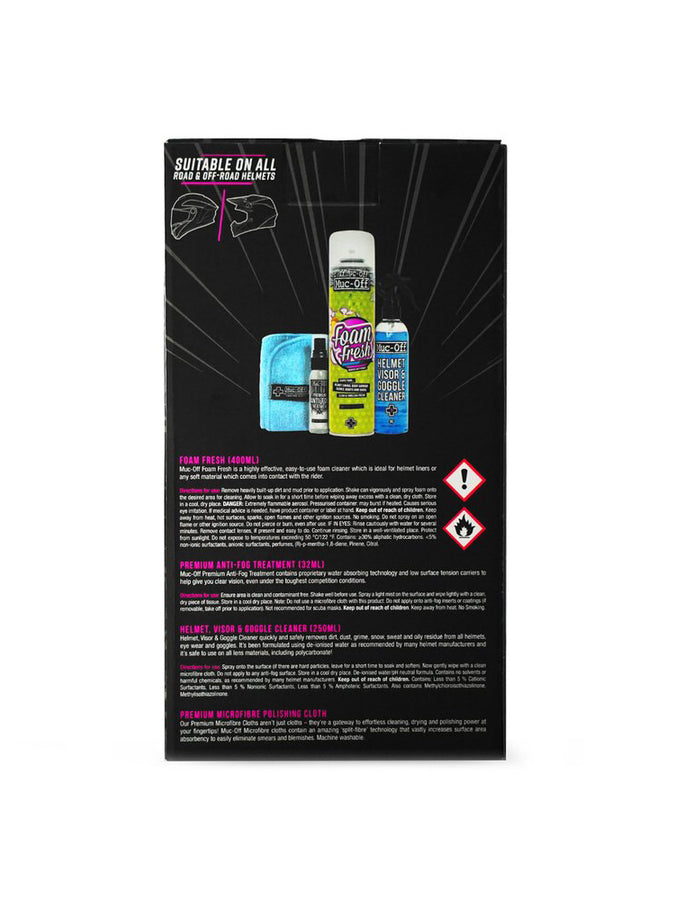 Muc-Off Helmet & Visor Cleaner Spray – 250ml Quick-Clean Formula For Helmets, Goggles & Masks